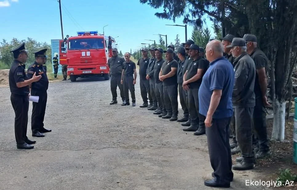 “Yanğın təhlükəsizliyi” mövzusunda növbəti praktiki təlimlər keçirilib-FOTO