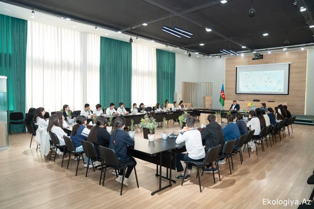 Şagirdlər “ETSN-də bir gün” layihəsində iştirak ediblər-FOTO