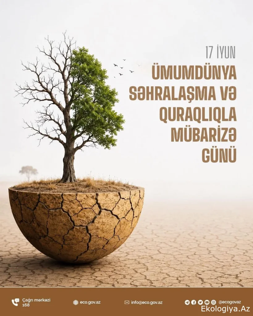 17 iyun Ümumdünya Səhralaşma və Quraqlıqla Mübarizə Günüdür