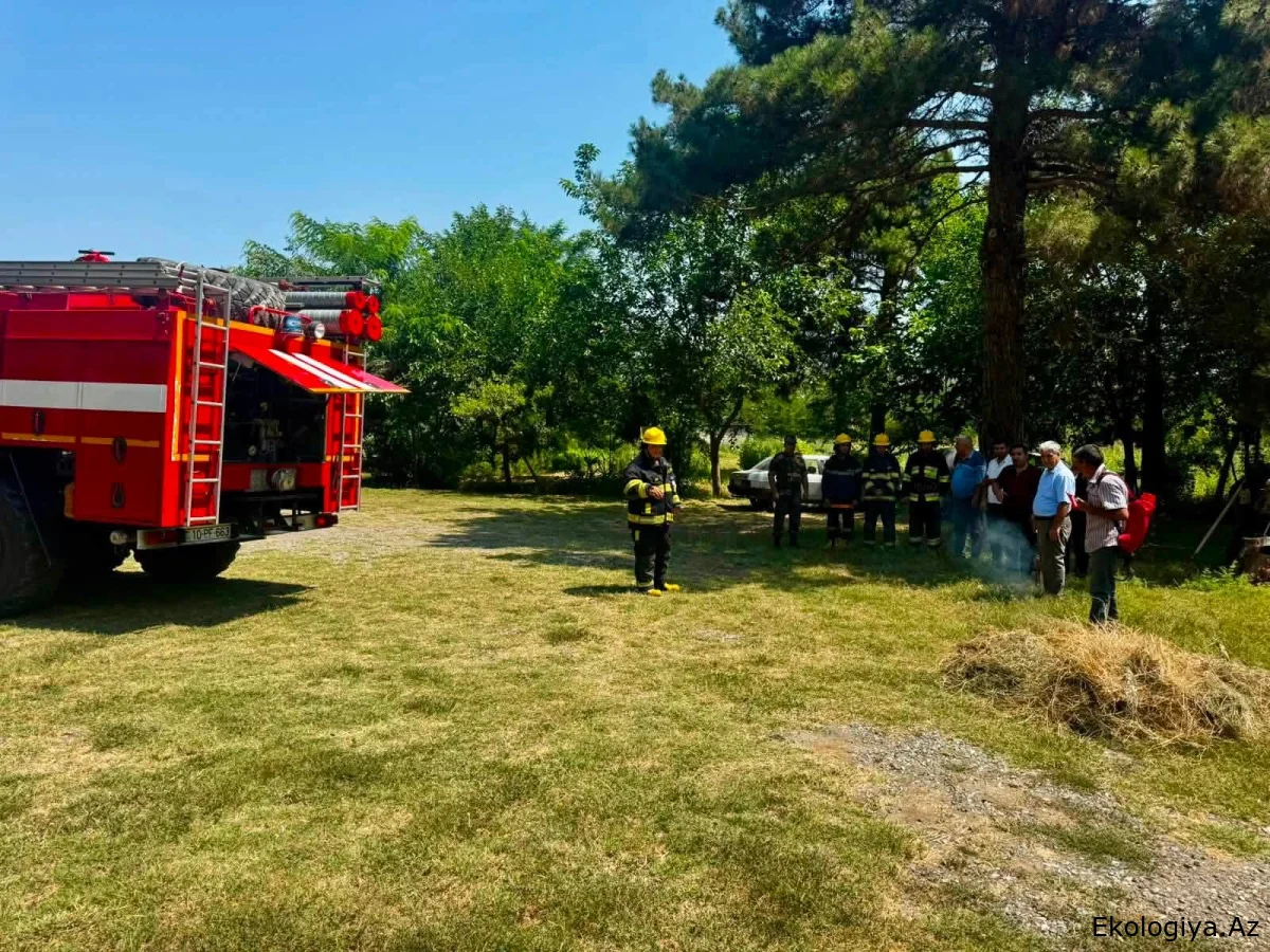 “Yanğın təhlükəsizliyi” mövzusunda növbəti təlim Ağcabədi rayonunda keçirilib-FOTO